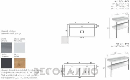 Пьедестал Falper Quattro Zero - D7H-D7J_80