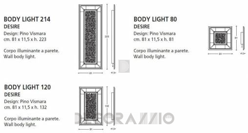 Светильник  настенный  (Светильник) Vismara Design Desire - body-light-214-desire