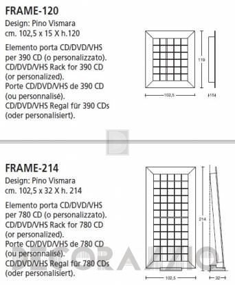 Полка навесная Vismara Design CD-DVD Rack - cd-dvd-the-frame-214