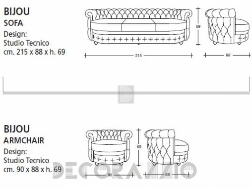 Диван Vismara Design Bijou - Bijou-Sofa