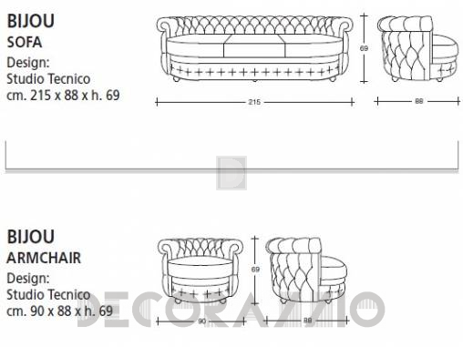 Кресло Vismara Design Bijou - Bijou-Armchair