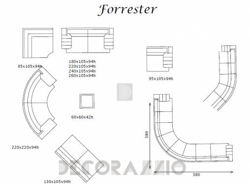 Диван модульный Bedding Atelier Coolness - forrester-angolo