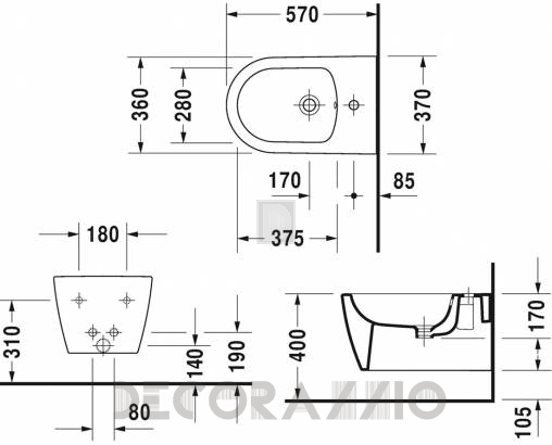 Биде Duravit ME by Starck - 2288150000