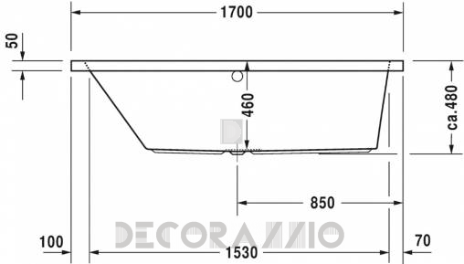 Акриловая ванна Duravit Vero - 760133000CE1000