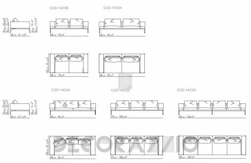 Диван Flexform Lifesteel - 14C24