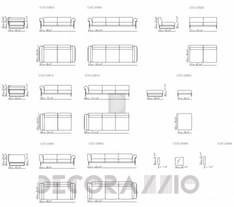 Диван Flexform Zeno - 22805