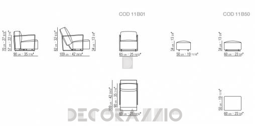 Кресло Flexform A.B.C - 11B01