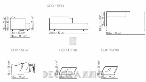 Кушетка Flexform Eden - 15F11