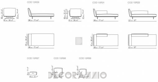 Кушетка Flexform Evergreen - 15R31