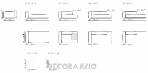 Кушетка Flexform Grandemare - 15L19