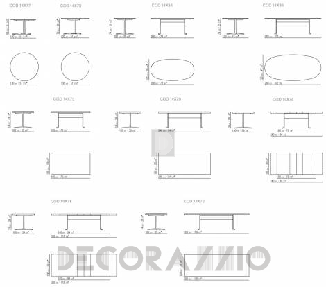 Обеденный стол Flexform Fly - 14X70