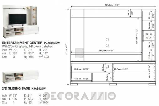 ТВ-аудио стойка Alf Italia Asti - PJAS0632W