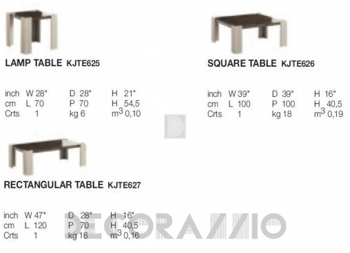 Кофейный, журнальный столик Alf Italia Teodora - KJTE626