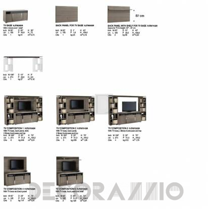 ТВ-аудио стойка Alf Italia Tivoli - KJTI6290R