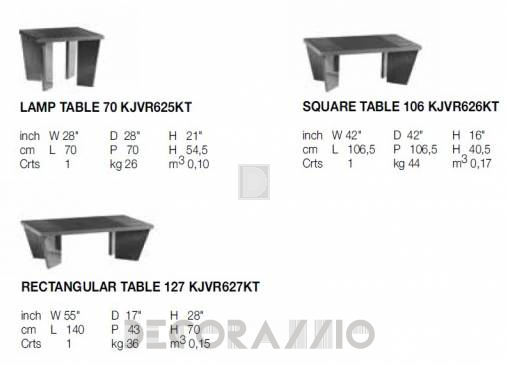 Кофейный, журнальный столик Alf Italia Versilia - KJVR626KT