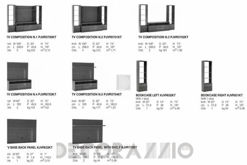 ТВ-аудио стойка Alf Italia Versilia - PJVR0700KT