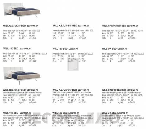 Кровать двуспальная Alf Italia Will - L2312WI_W