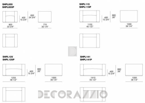 Кресло Poliform Shangai - SHPL855-SHPL855P-grey