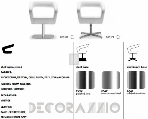 Кресло Tonon steel & softseating for dining - 053.01