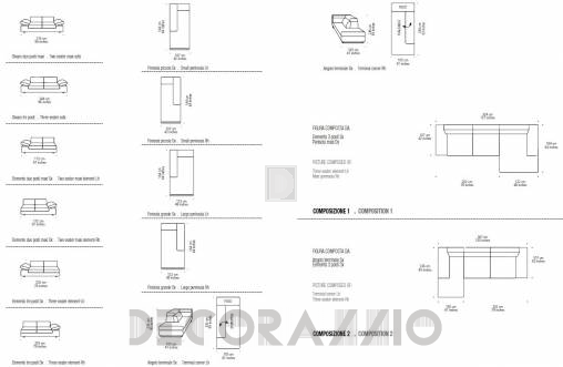 Диван модульный Doimo Salotti Modern - alison-comp-1