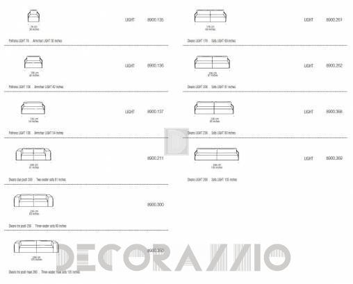 Диван Doimo Salotti Modern - 8900.211