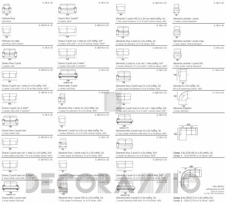 Диван модульный Doimo Salotti Modern - 2WLL01/2WLL02