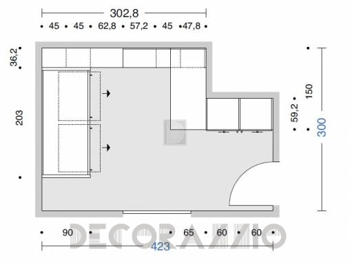 Комплект в детскую Doimo Cityline Bedrooms - composizione-113