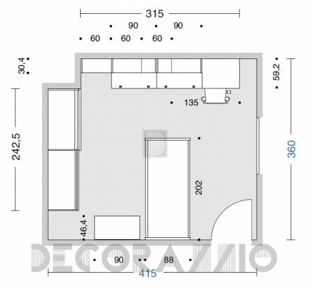 Комплект в детскую Doimo Cityline Bedrooms - composizione-105