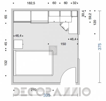 Комплект в детскую Doimo Cityline Bedrooms - composizione-106-orange