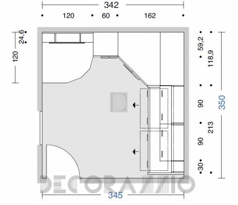 Комплект в детскую Doimo Cityline Bedrooms - composizione-955