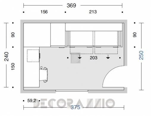 Комплект в детскую Doimo Cityline Bedrooms - composizione-111