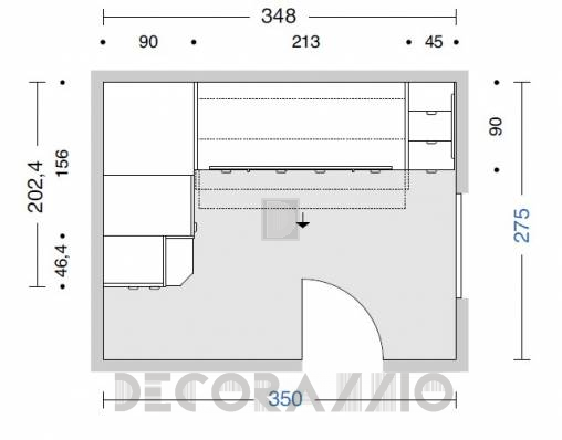 Комплект в детскую Doimo Cityline Bunk beds - composizione-304