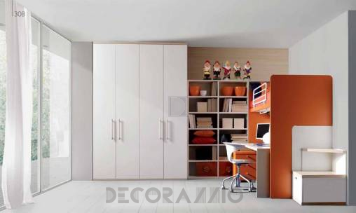 Комплект в детскую Doimo Cityline Bunk beds - composizione-308-orange