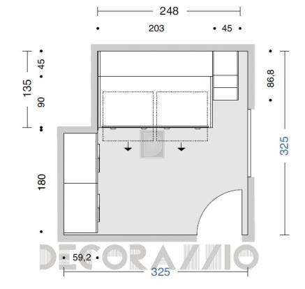 Комплект в детскую Doimo Cityline Bunk beds - composizione-311