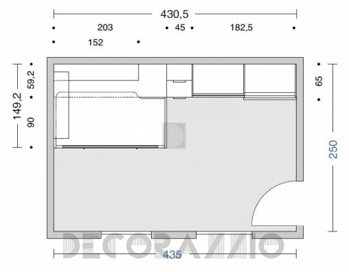 Комплект в детскую Doimo Cityline Bunk beds - composizione-901