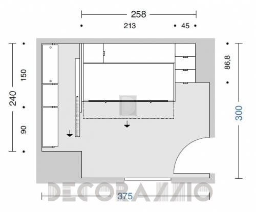 Комплект в детскую Doimo Cityline Bunk beds - composizione-306