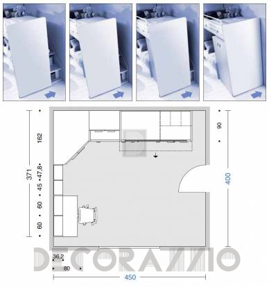 Комплект в детскую Doimo Cityline Loft beds - composizione-401