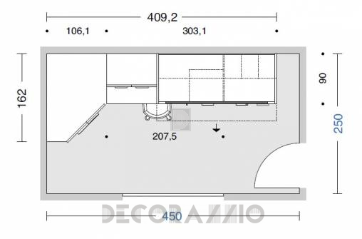 Комплект в детскую Doimo Cityline Loft beds - composizione-402