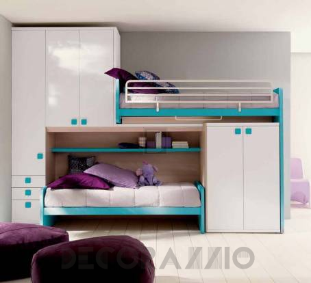 Комплект в детскую Doimo Cityline Loft beds - composizione-408-white