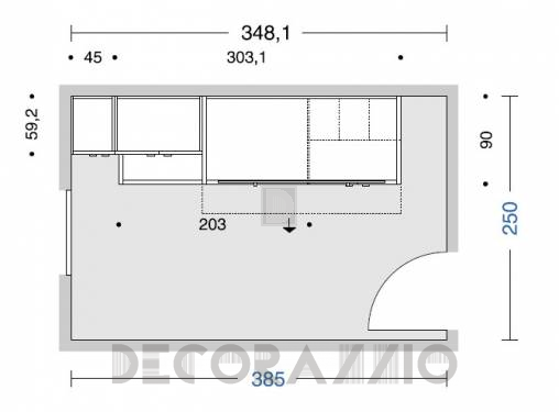 Комплект в детскую Doimo Cityline Loft beds - composizione-408-white