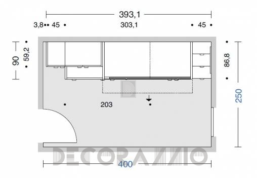 Комплект в детскую Doimo Cityline Loft beds - composizione-968