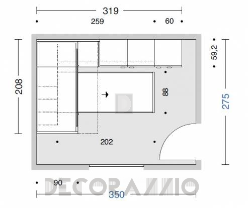 Комплект в детскую Doimo Cityline Loft beds - composizione-403