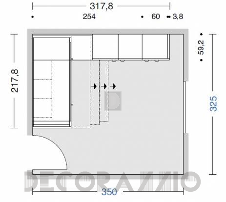 Комплект в детскую Doimo Cityline Loft beds - composizione-404