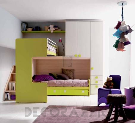 Комплект в детскую Doimo Cityline Loft beds - composizione-407-green