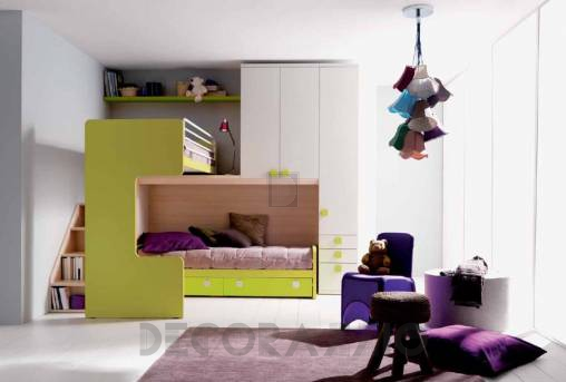 Комплект в детскую Doimo Cityline Loft beds - composizione-407-green