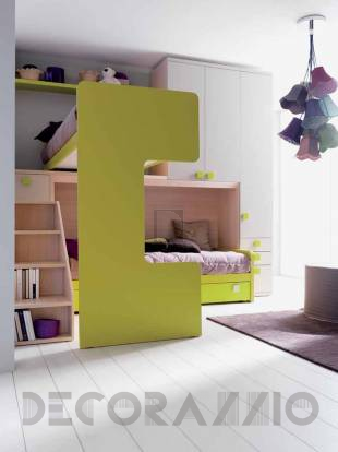 Комплект в детскую Doimo Cityline Loft beds - composizione-407-green