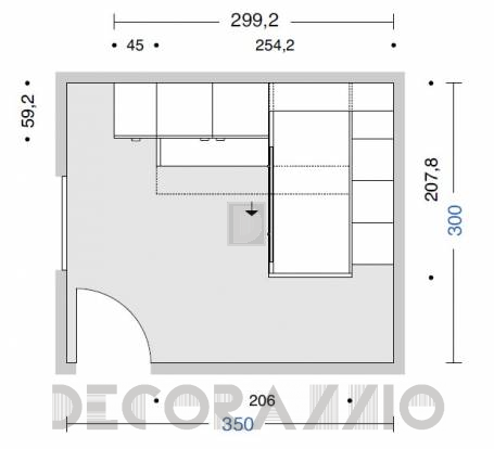 Комплект в детскую Doimo Cityline Loft beds - composizione-940