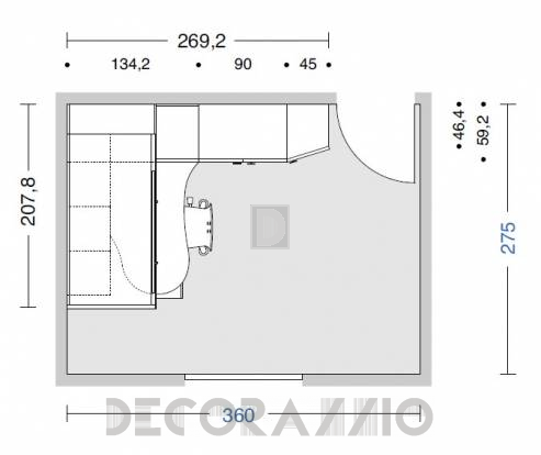 Комплект в детскую Doimo Cityline Loft beds - composizione-939