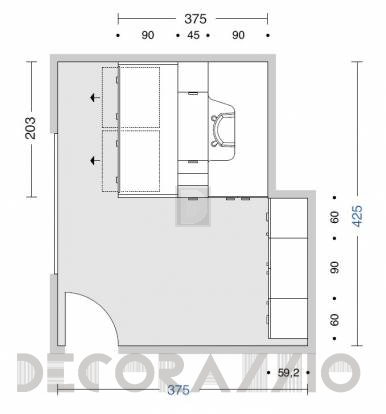 Комплект в детскую Doimo Cityline Loft beds - composizione-909