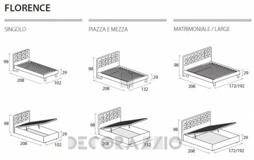 Кровать двуспальная Doimo Cityline Citynight - florence-160